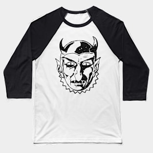 Vintage Satan Face Baseball T-Shirt